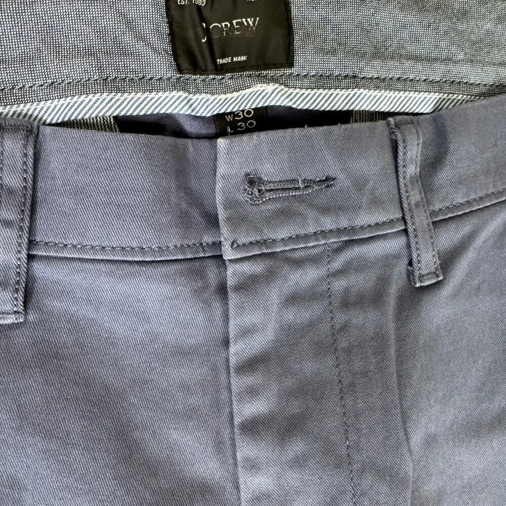 J.Crew 484 Slim-fit Stretch Chino Pants SZ 30x30 Dusty Navy Twill Fabric Zip Fly